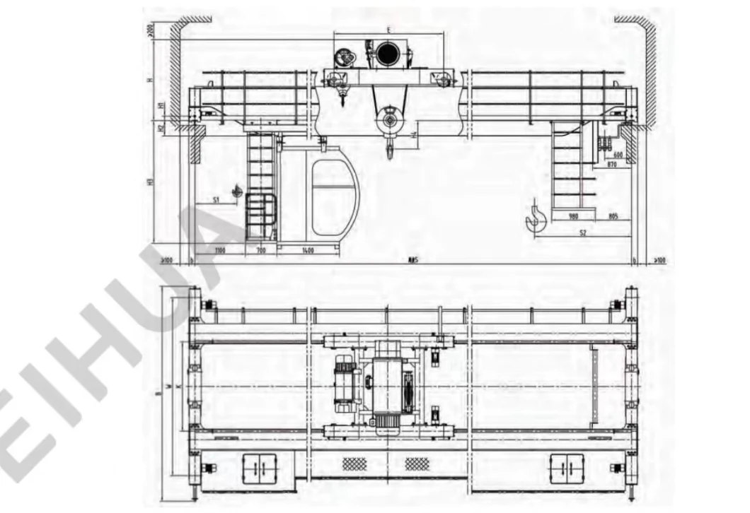 Lh Model Electric Hoist Overhead Crane 5t 10t 16t 20t 32t