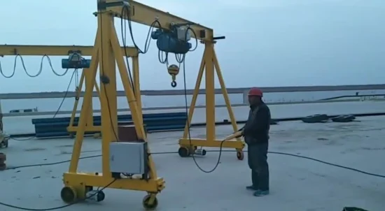 Mini grue à portique à cadre équipée d'un palan à chaîne et à câble